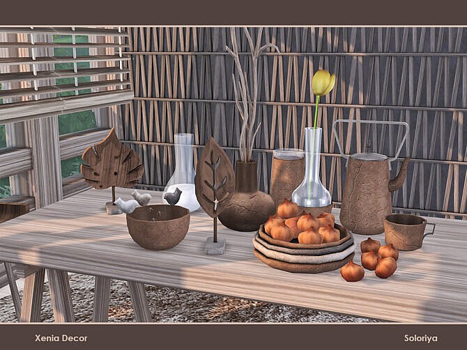 Sims 4 Xenia Decor Set by soloriya at TSR