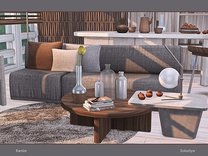 Sims 4 Xenia Living Room Set by soloriya at TSR
