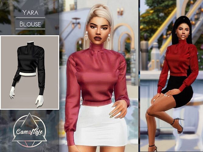 Yara Sims 4 Blouse