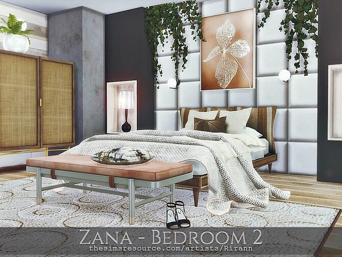 Sims 4 Zana Bedroom 2 by Rirann at TSR