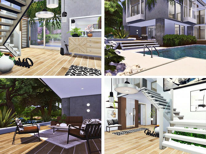 Sims 4 Zana contemporary house by Rirann at TSR