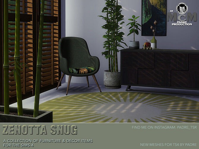 Sims 4 Zenotta Snug Furniture & Decor Set by Padre at TSR