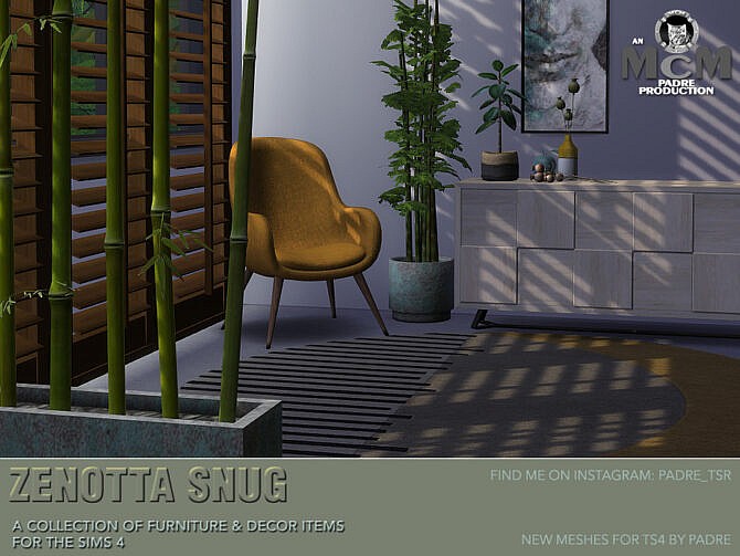Sims 4 Zenotta Snug Furniture & Decor Set by Padre at TSR