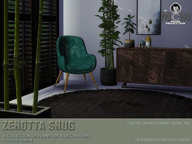 Zenotta Snug Sims 4 Furniture Decor Set