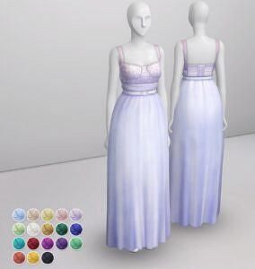 Split Skirt Gown at Dreaming 4 Sims » Sims 4 Updates