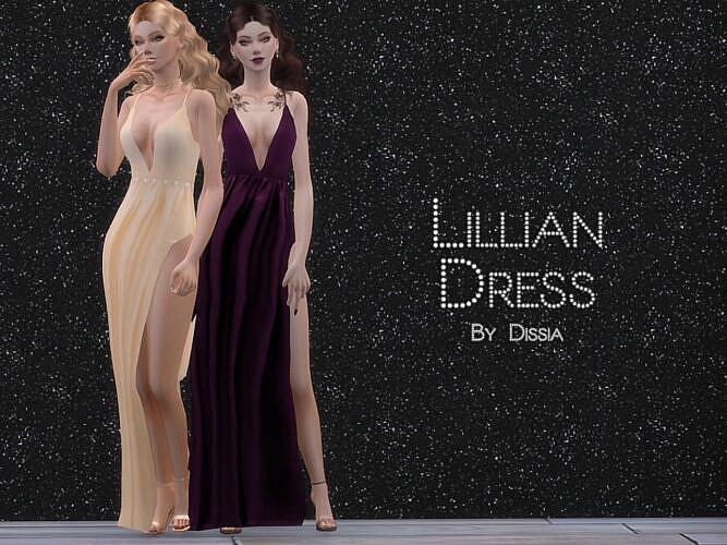 Lillian Sims 4 Formal Dress 1