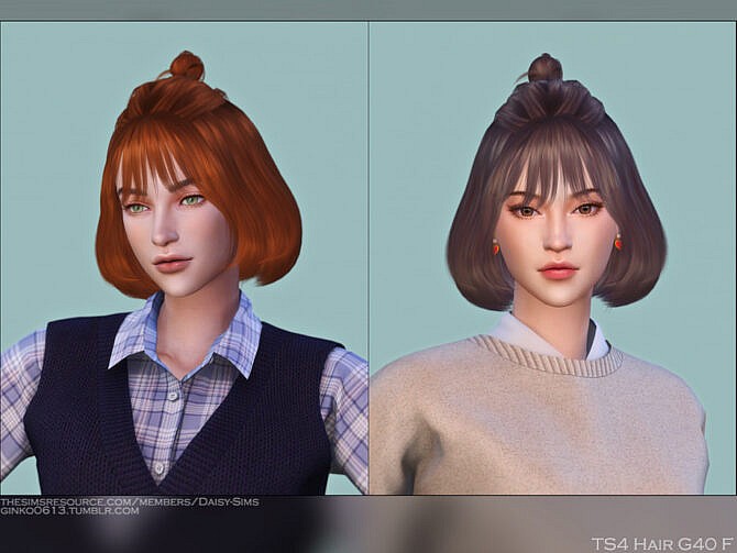 Sims 4 Female Hair G40 by DaisySims at TSR
