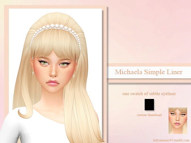 Sims 4 Michaela Simple Liner by LadySimmer94 at TSR