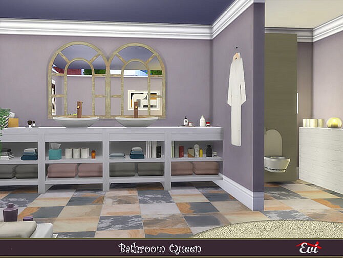 Sims 4 Bathroom Queen by evi at TSR
