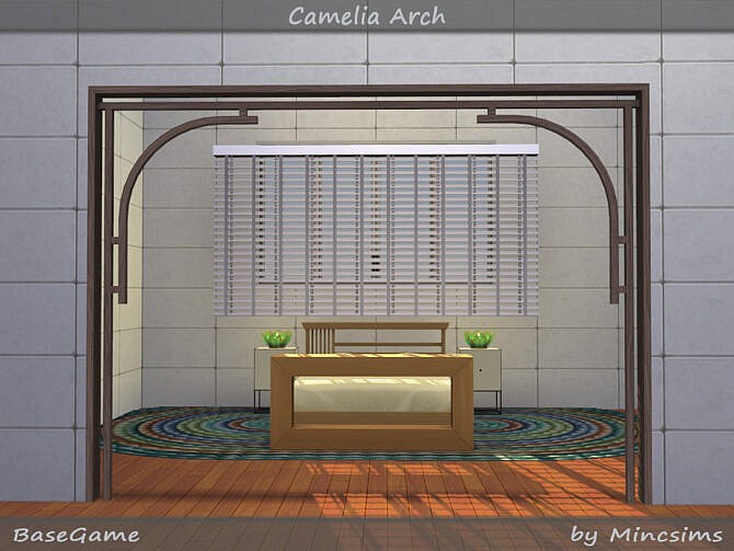 Sims 4 Camelia Arch by Mincsims at TSR