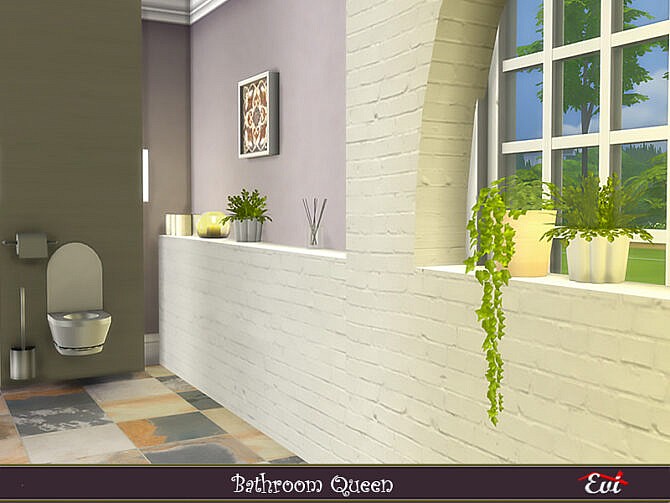 Sims 4 Bathroom Queen by evi at TSR