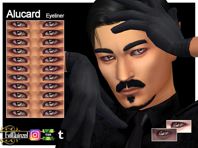 Sims 4 Alucard Eyeliner by EvilQuinzel at TSR