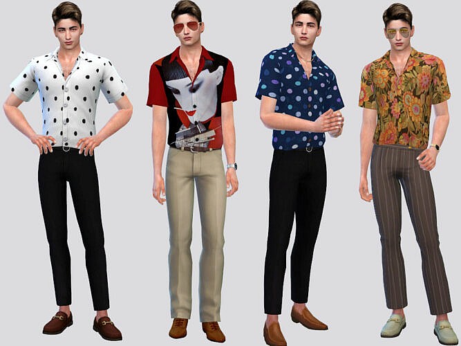 Casual Retro Print Shirt By Mclaynesims