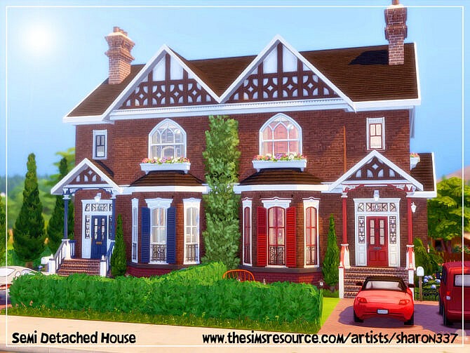 Sims 4 Semi Detached House by sharon337 at TSR