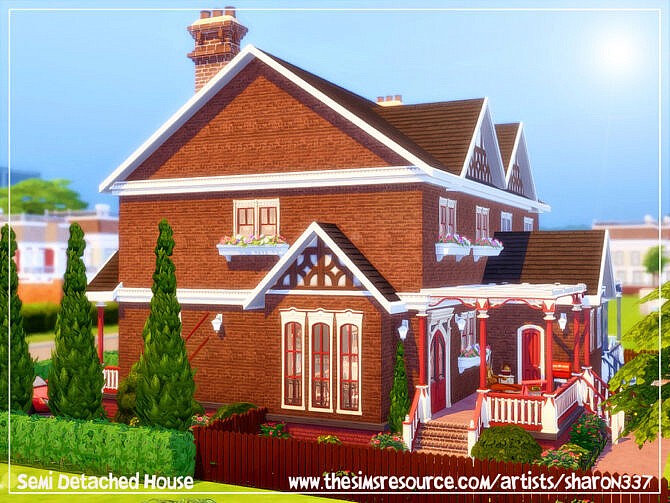 Sims 4 Semi Detached House by sharon337 at TSR