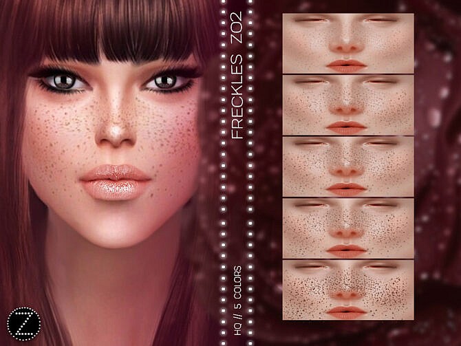 Sims 4 FRECKLES Z02 by ZENX at TSR