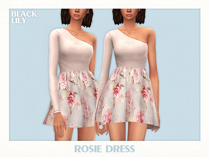 Sims 4 Rosie Dress by Black Lily at TSR