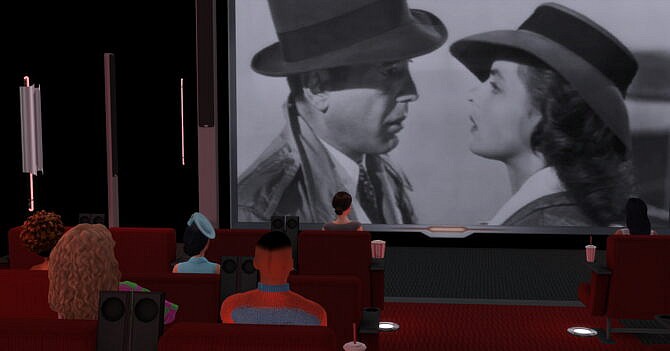 Sims 4 Vintage Movie Theater at Lily Sims