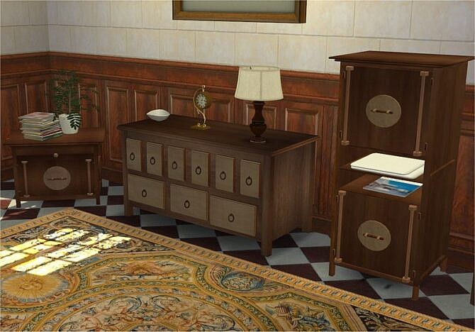 Sims 4 Colonial style furniture by Clara at All 4 Sims