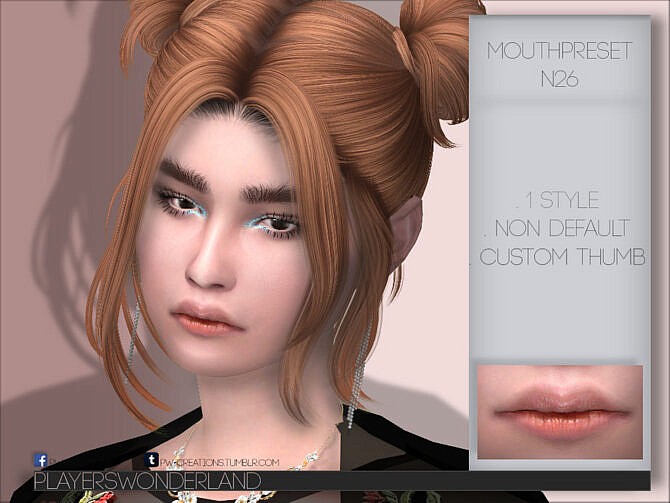 Sims 4 Mouthpreset N26 by PlayersWonderland at TSR