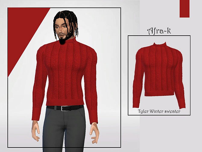 Sims 4 Tyler Winter Sweater by akaysims at TSR