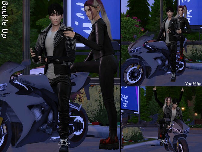 Sims 4 Buckle Up pose pack by YaniSim at TSR