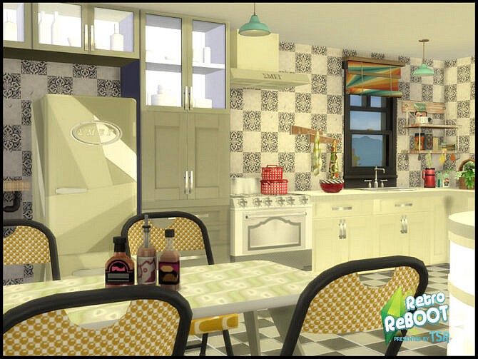 Sims 4 Retro R&R Kitchen Diner Set by seimar8 at TSR