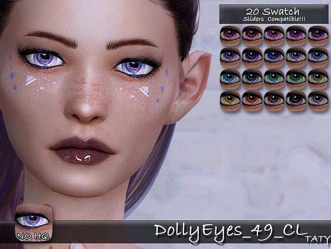 Sims 4 Dolly Eyes 49 CL by tatygagg at TSR
