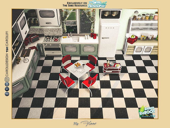 Sims 4 Retro ReBOOT 50s Floor by Caroll91 at TSR