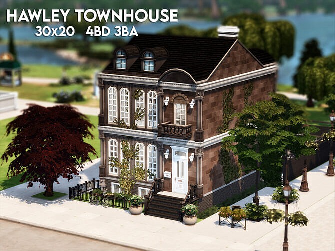 Sims 4 Hawley Townhouse by xogerardine at TSR