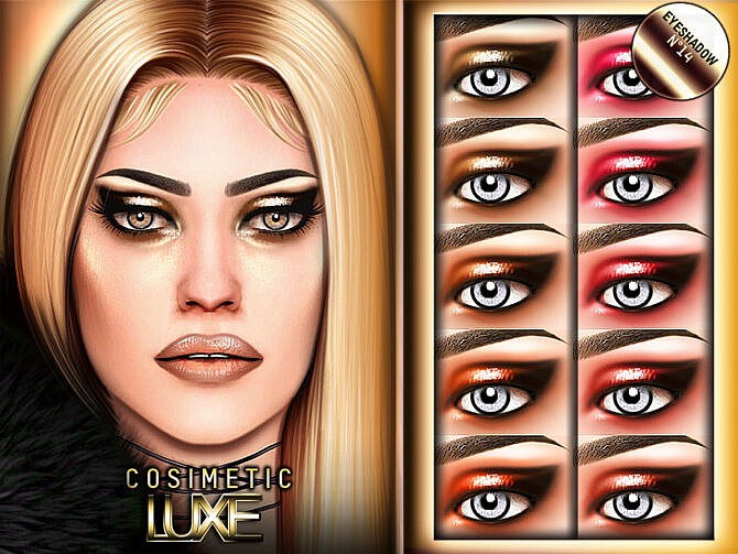 Sims 4 LUXE Eyeshadow N14 by cosimetic at TSR
