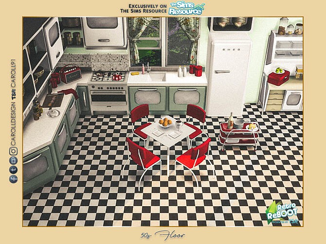 Sims 4 Retro ReBOOT 50s Floor by Caroll91 at TSR