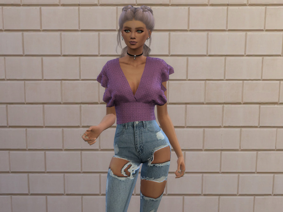 Cross Top by chrimsimy at TSR » Sims 4 Updates