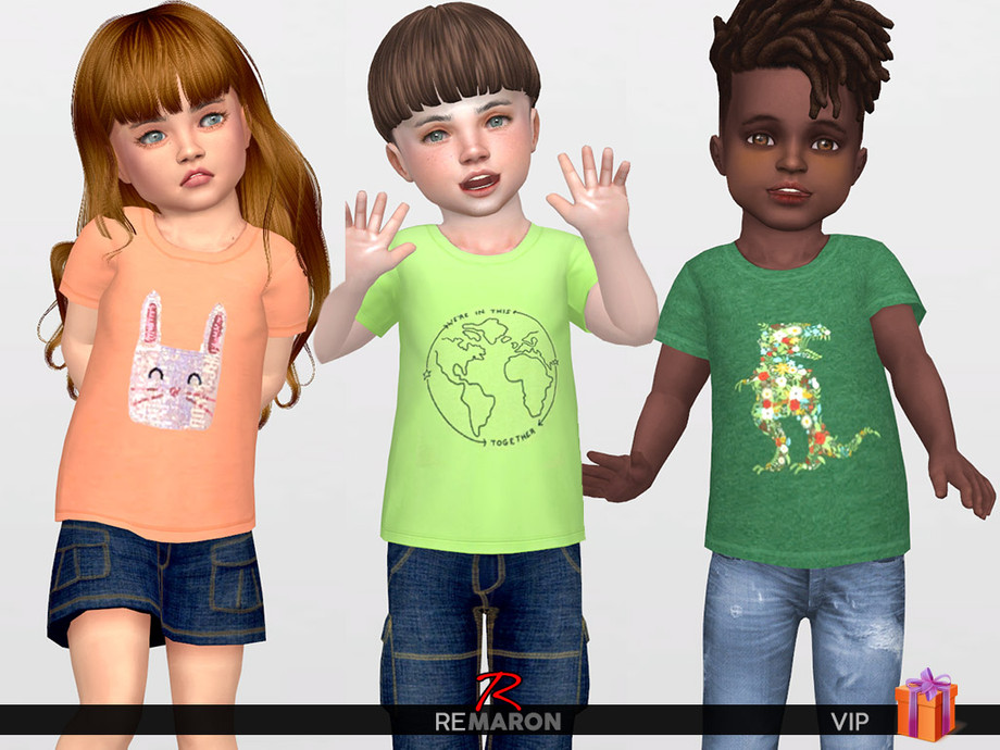 Carters T-Shirt 01 by ReMaron at TSR » Sims 4 Updates