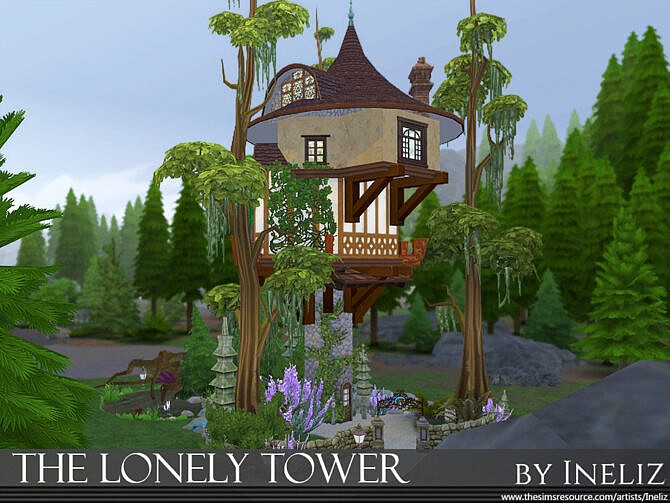 Sims 4 The Lonely Tower by Ineliz at TSR