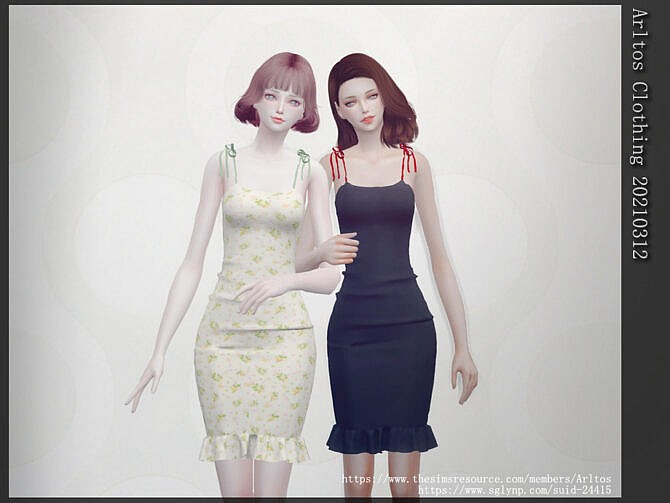 Sims 4 Dress 20210312 by Arltos at TSR