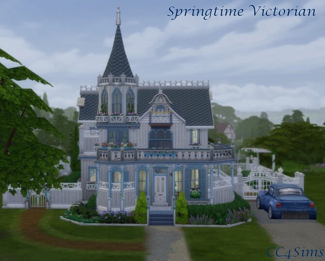Sims 4 Springtime Victorian House by Christine at CC4Sims