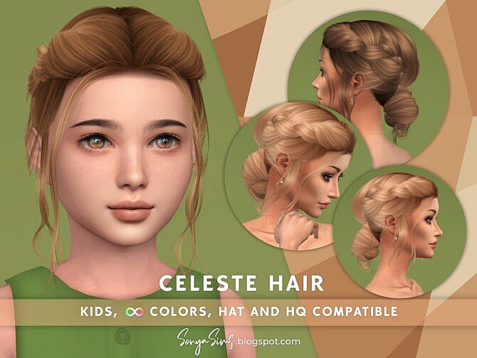 Sims 4 Celeste Hair at Sonya Sims