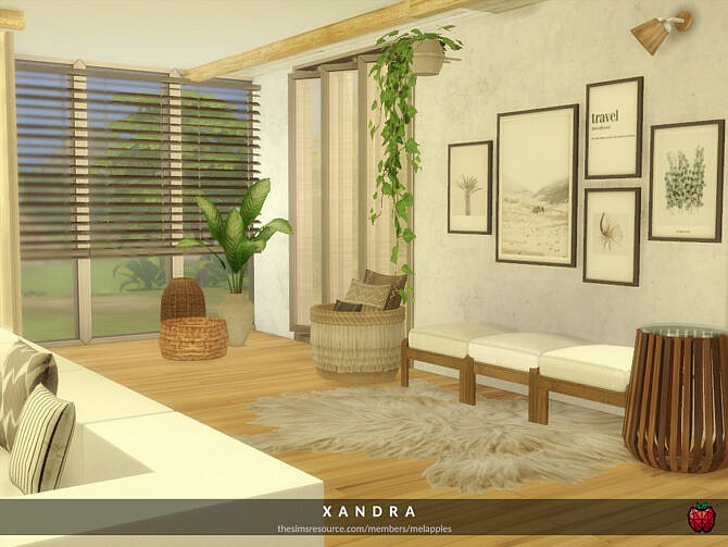 Sims 4 Xandra living room by melapples at TSR