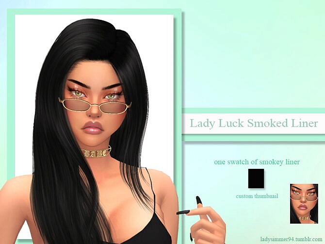 Sims 4 Lady Luck Smoked Liner by LadySimmer94 at TSR