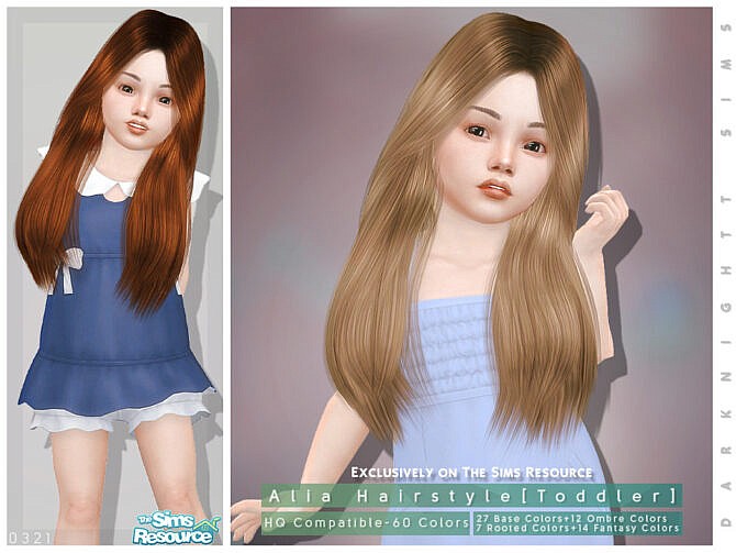 Sims 4 Alia Hair Toddler by DarkNighTt at TSR