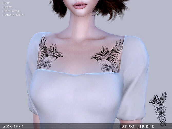 Sims 4 Birdie Tattoo by ANGISSI at TSR
