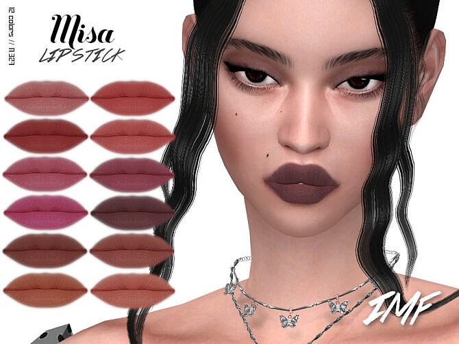 Sims 4 IMF Misa Lipstick N.327 by IzzieMcFire at TSR