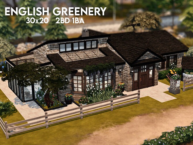 Sims 4 English Greenery Cottage by xogerardine at TSR