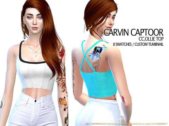 Sims 4 Ollie Top by carvin captoor at TSR
