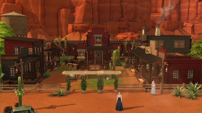 Sims 4 Full Western Town with Functional Train by bradybrad7 at Mod The Sims 4