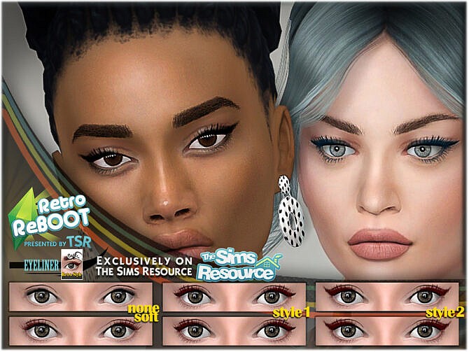 Sims 4 Retro Eyeliner by BAkalia at TSR