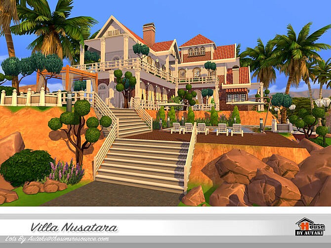 Sims 4 Villa Nusatara NoCC by autaki at TSR