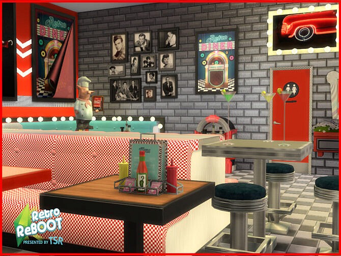 Sims 4 Retro R&R Bar Set by seimar8 at TSR
