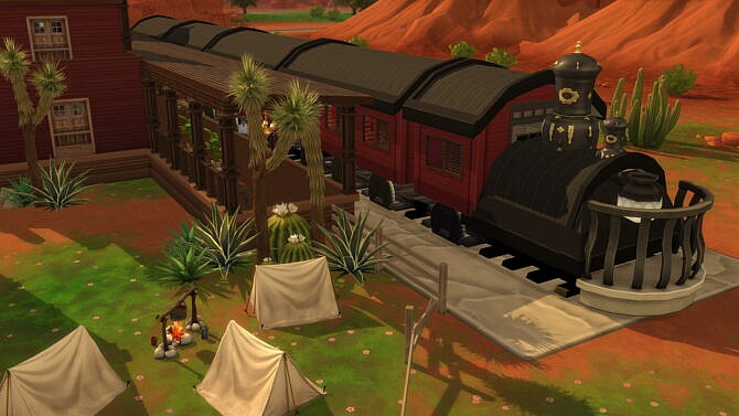 Sims 4 Full Western Town with Functional Train by bradybrad7 at Mod The Sims 4